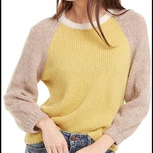 Velvet by Graham & Spencer Women's Angie Colorblock Raglan Sleeve Sweater Medium